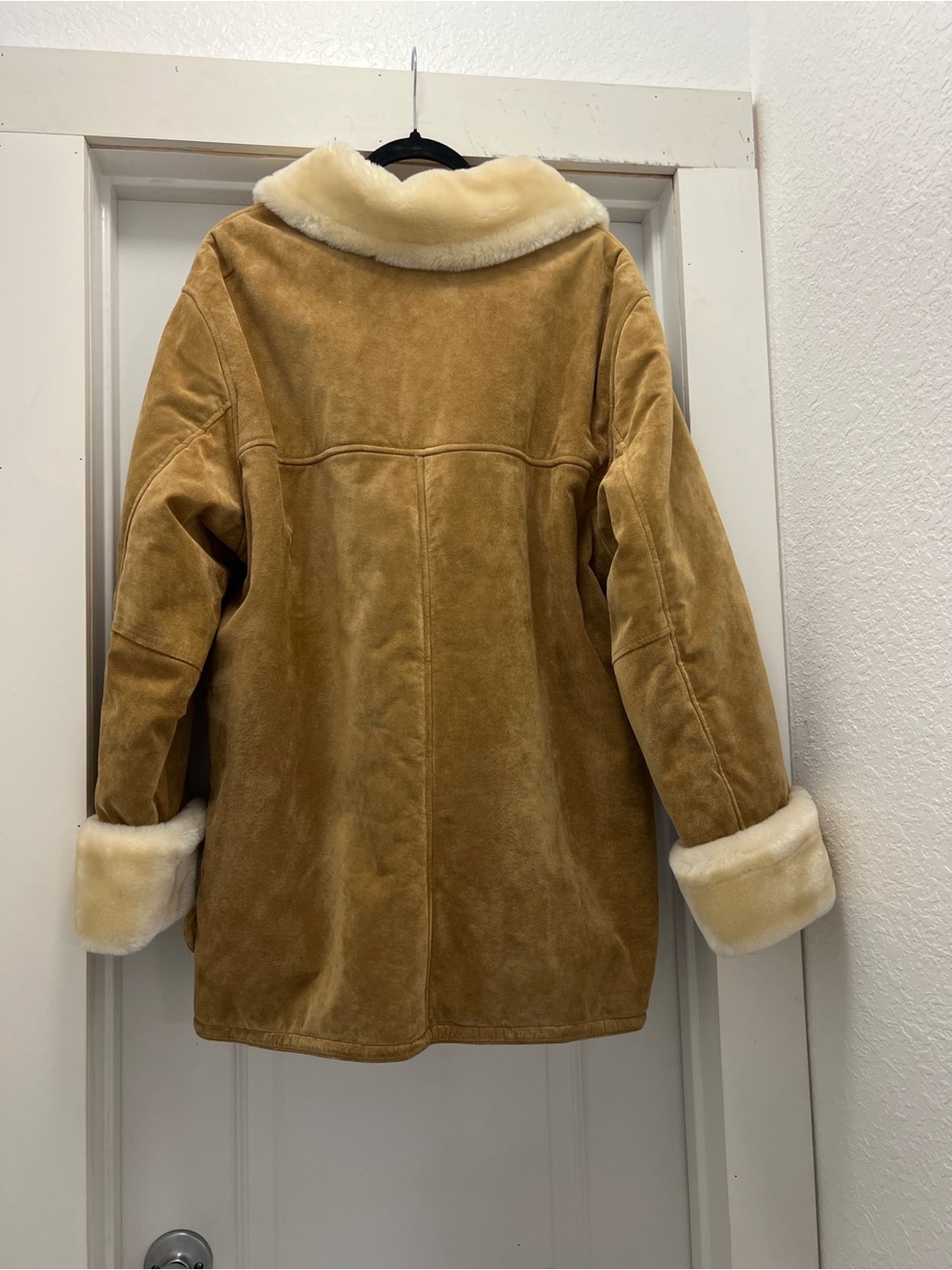 🤎 Dennis Basso Genuine Leather Shearling Coat 1X Camel Aspen Chic - Picture 5 of 9